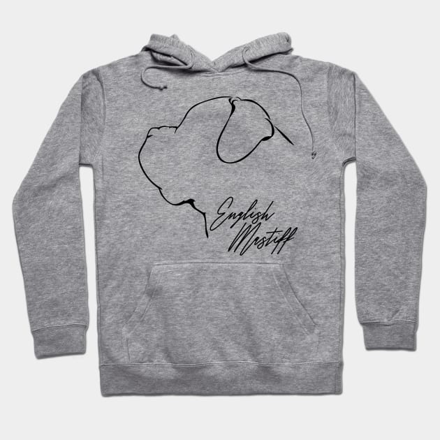 Proud English Mastiff profile dog lover Hoodie by wilsigns